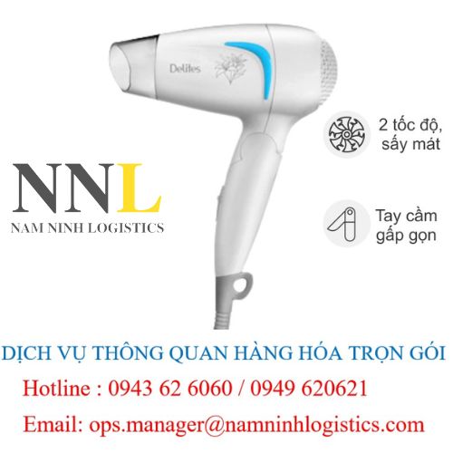 thủ tục nhập khẩu máy sấy tóc mới nhất