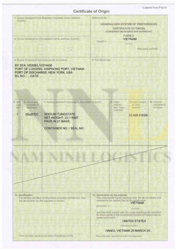 Giấy Chứng Nhận Xuất Xứ Hàng Hóa - Certificate of Origin (CO) Giấy Chứng Nhận Xuất Xứ Hàng Hóa - Certificate of Origin (CO)
